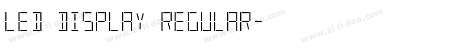 LED Display Regular字体转换